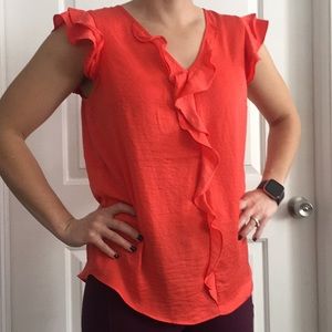 Ruffle blouse! Light and airy! Super cute !